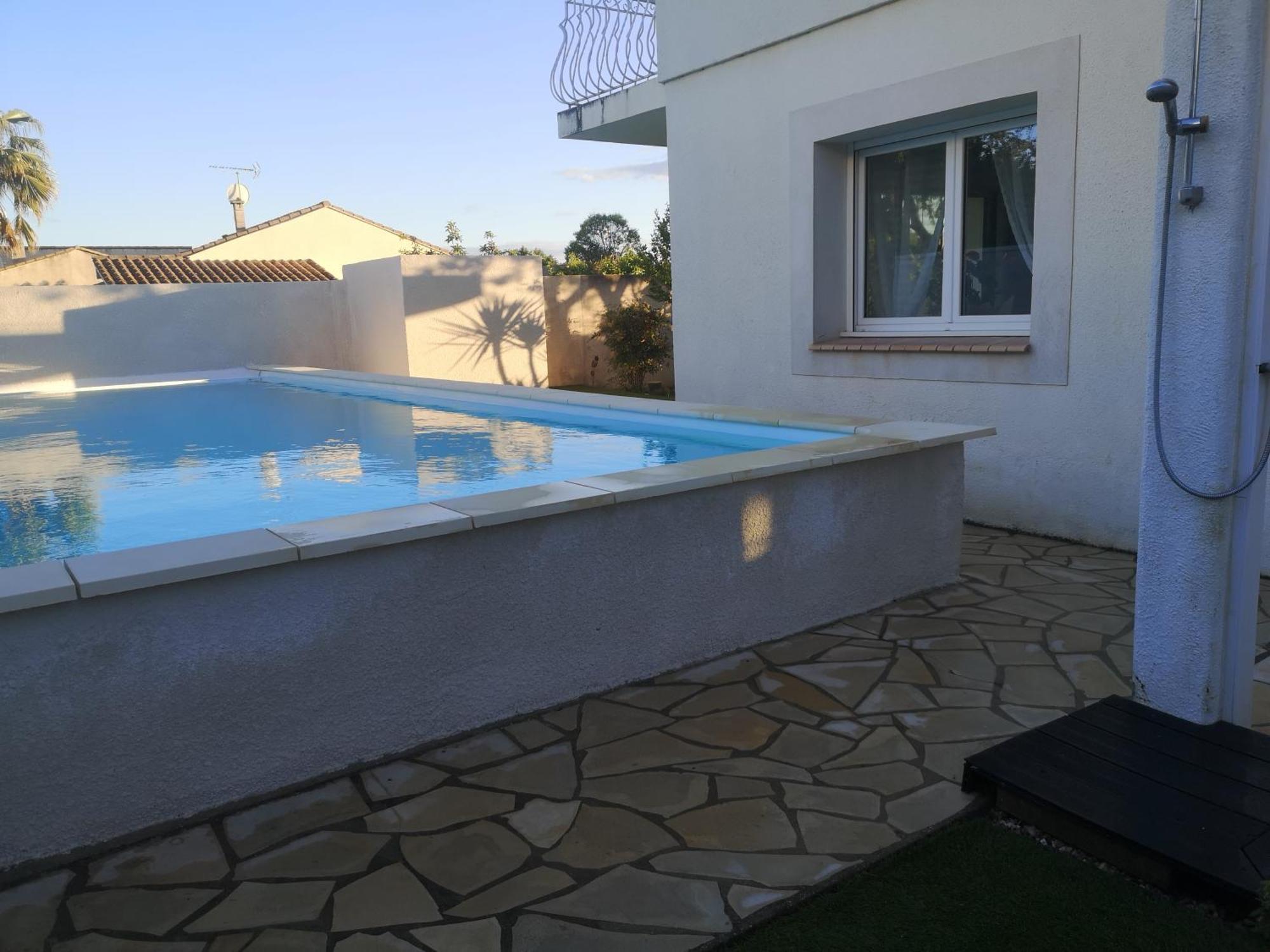 Appartement Dans Villa Avec Piscine Et Jardin Marguerittes Exteriör bild